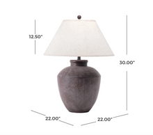 Load image into Gallery viewer, Lindos 30&quot; Resin Table Lamp Gray

