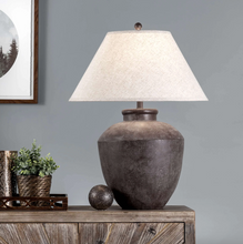 Load image into Gallery viewer, Lindos 30&quot; Resin Table Lamp Gray
