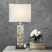 Load image into Gallery viewer, Houston 29&quot; Crystal &amp; Iron Mosaic Table Lamp *see description
