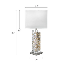 Load image into Gallery viewer, Houston 29&quot; Crystal &amp; Iron Mosaic Table Lamp *see description
