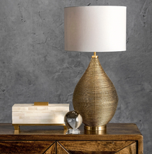Load image into Gallery viewer, Barlow 26&quot; Iron Wire Framed Table Lamp - Gold
