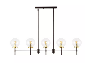 Mylah 5 Light 44.5" Pendant - PND4207 - Oil Rub Bronze/Brass - Safavieh