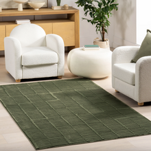 Load image into Gallery viewer, Kailani Geometric Machine Washable Area Rug - Green 5&#39; x 8&#39;
