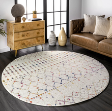 Load image into Gallery viewer, Moroccan Trellis Area Rug 6&#39; Round
