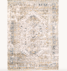 Vintage Faded Medallion Area Rug Gold 6'7"x9'