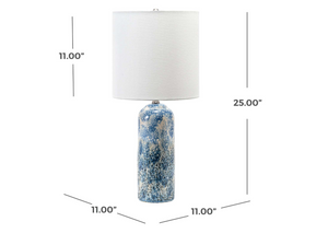Watts 25" Ceramic Table Lamp - Blue