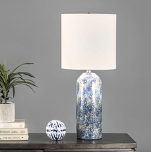 Load image into Gallery viewer, Watts 25&quot; Ceramic Table Lamp - Blue
