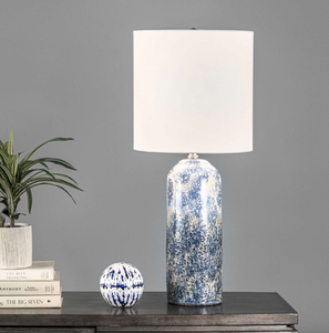Watts 25" Ceramic Table Lamp - Blue