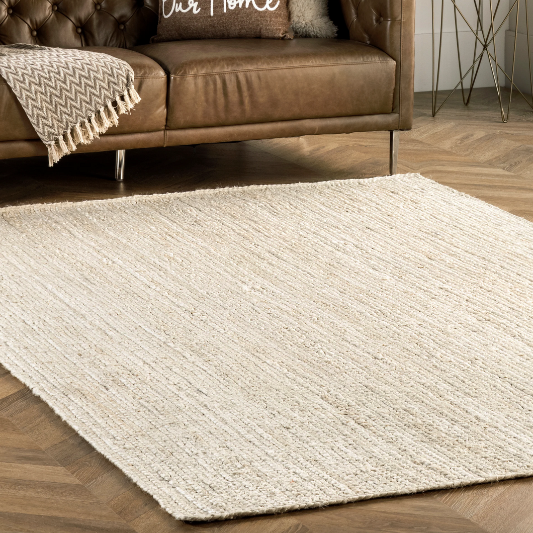 Rigo Hand-Woven Off-White Area Rug 9'x12'