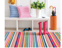 Load image into Gallery viewer, Bright Stripe Hand Woven Indoor/Outdoor Rug 4&#39; x 6&#39;
