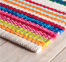 Load image into Gallery viewer, Bright Stripe Hand Woven Indoor/Outdoor Rug 4&#39; x 6&#39;
