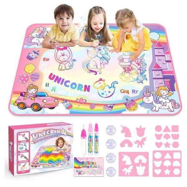 38"x30" Unicorn Water Doodle Mat Kit