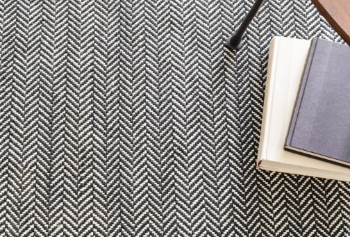 Herringbone Handwoven Cotton Rug  2' x 3'