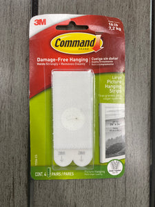 Command Large Picture Hanging Strips - White
