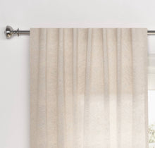 Load image into Gallery viewer, 1pc 54&quot;x84&quot; Light Filtering Textural Boucle Window Curtain Panel Cream

