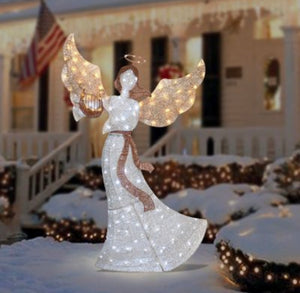 72IN PRE-LIT GLITTER ANGEL