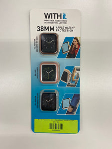 WITHit Protection for 38mm Apple Watch, Exclusive 3 Pack