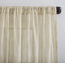 Load image into Gallery viewer, 96&quot;x50&quot; Bamboo Stripe Cotton Sheer Curtain Linen - Archaeo
