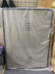 Quartet Contour Fabric Bulletin Board, Gray - Black Frame, 3'H x 4'W (7694G)