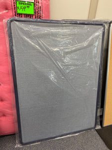 Quartet Contour Fabric Bulletin Board, Blue - Black Frame3'H x 4'W (7694G)
