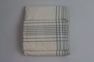 84x54 Engineered Plaid Curtain - H & H Magnolia Panel -Sour Cream/Gray