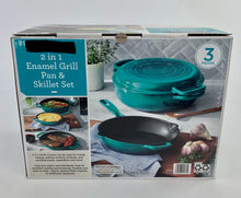 Load image into Gallery viewer, 3-Piece Enamel Cast Iron Cookware Set
