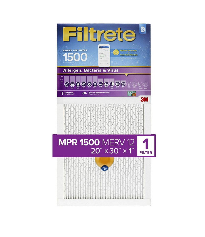 Filtrete 20x30x1 Smart Air Filter Allergen Bacteria and Virus 1500 MPR