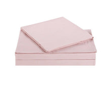 Load image into Gallery viewer, Full Everyday Microfiber Solid Sheet Set Blush - Truly Soft
