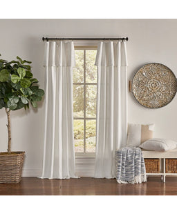 1pc 50"x95" Light Filtering Drop Cloth Window Curtain Panel Off White - Mercantile