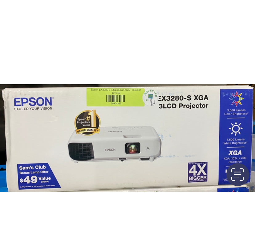 Epson EX3280 3-Chip 3LCD XGA Projector