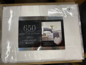 650 Thread Count Egyptian Cotton 6pc. Sheet Set (Variety Sizes & Styles)