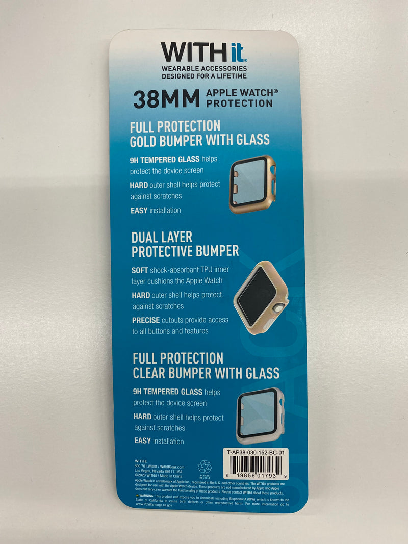 WITHit Protection for 38mm Apple Watch, Exclusive 3 Pack