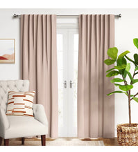 Load image into Gallery viewer, 1pc 50&quot;x84&quot; Blackout Velvet Window Curtain Panel Dull Pink
