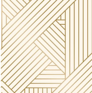 Metallic Ribbon Peel & Stick Wallpaper Gold/Ivory