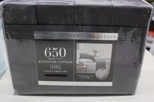 650 Thread Count Egyptian Cotton 6pc. Sheet Set (Variety Sizes & Styles)