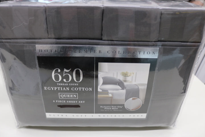 650 Thread Count Egyptian Cotton 6pc. Sheet Set (Variety Sizes & Styles)