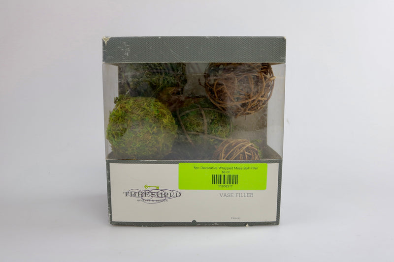 8pc Decorative Wrapped Moss Ball Filler