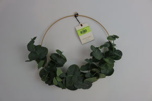 14" Faux Eucalyptus Wire Wreath - H & H Magnolia