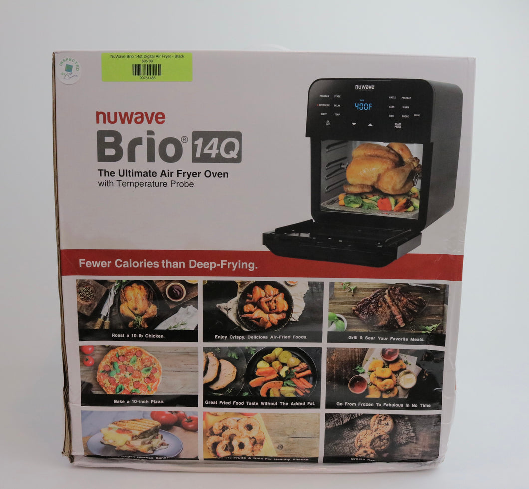 NuWave Brio 14qt Digital Air Fryer - Black - read description