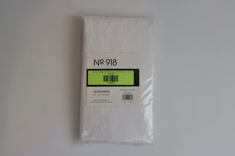 84"x51" Erica Crushed Sheer Voile Rod Pocket Curtain Panel White - No. 918