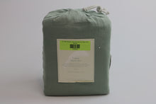 Load image into Gallery viewer, Full 100% Washed Linen Solid Sheet Set Sage Green
