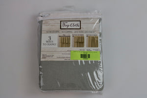 63"x50" Drop Cloth Light Filtering Curtain Panel Gray - Mercantile