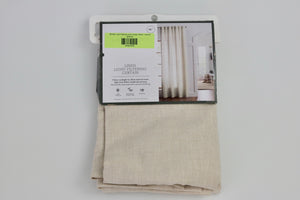 95"x54" Light Filtering Linen Curtain Panel - Natural