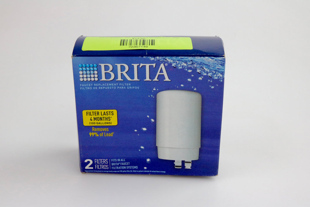 Brita 2ct Replacement Water Filters for Brita Tap Faucet Mounts - White