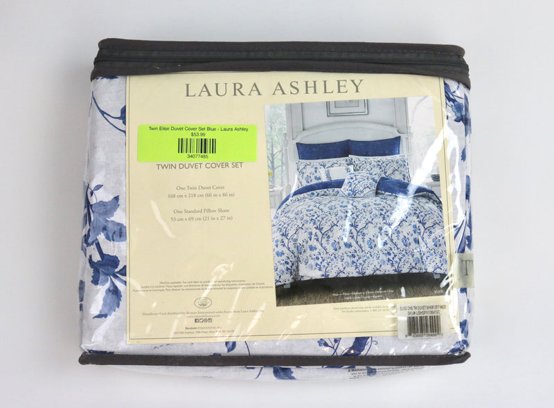 Twin Elise Duvet Cover Set Blue - Laura Ashley