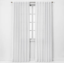 Load image into Gallery viewer, 84&quot;x54&quot; Linen Light Filtering Window Curtain Panel White
