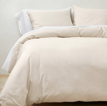Load image into Gallery viewer, Full/Queen Supima Washed Sateen Duvet &amp; Sham Set Natural
