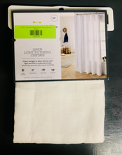 Load image into Gallery viewer, 84&quot;x54&quot; Linen Light Filtering Window Curtain Panel White
