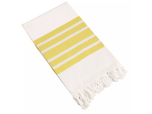 Load image into Gallery viewer, Herringbone Pesetemal Turkish cotton Beach Towel (Yellow)
