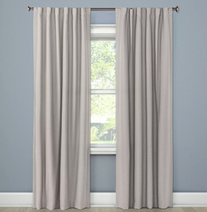 95"x50" Aruba Linen Blackout Curtain Panel Gray